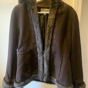 Dark brown penny lane coat